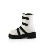 vegan 6,5 cm RENEGADE-50 demoniacult alternative plat�boots hvit