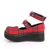 vegan 6 cm DemoniaCult SPRITE-02 mary jane pumps pledd m�nster