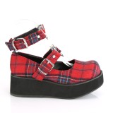 vegan 6 cm DemoniaCult SPRITE-02 mary jane pumps pledd m�nster