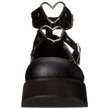 vegan 6 cm DemoniaCult SPRITE-02 svarte mary jane pumps