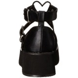 vegan 6 cm DemoniaCult SPRITE-02 svarte mary jane pumps