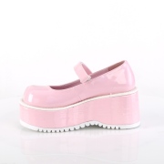 vegan 8,5 cm DemoniaCult DOLLIE-01 mary jane pumps rosa