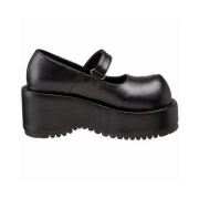 vegan 8,5 cm DemoniaCult DOLLIE-01 svarte mary jane pumps