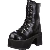 vegan 9,5 cm RANGER-301 demoniacult alternative plat�boots svart