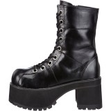 vegan 9,5 cm RANGER-301 demoniacult alternative plat�boots svart