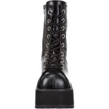 vegan 9,5 cm RANGER-301 demoniacult alternative plat�boots svart