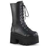 vegan 9 cm ASHES-105 demoniacult alternative plat�boots svart