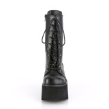 vegan 9 cm ASHES-105 demoniacult alternative plat�boots svart