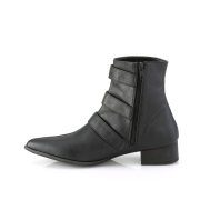 vegan WARLOCK-50-C spisse boots - herre winklepicker boots 3 spenner