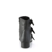 vegan WARLOCK-50-C spisse boots - herre winklepicker boots 3 spenner