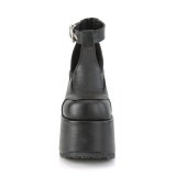 vegan blokkh�l sko 13 cm CAMEL-103 chunky sko h�ye h�ler plat�sko