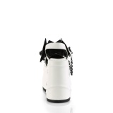 vegan hvit 15 cm DemoniaCult WAVE-20 lolita plat� sandaler med kileh�ler