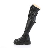vegan milit�rst�vler 6,5 cm RENEGADE-320 l�rh�ye boots med spenner