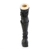 vegan milit�rst�vler 6,5 cm RENEGADE-320 l�rh�ye boots med spenner