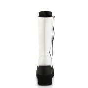 vegan plat�st�vler 11,5 cm SHAKER-72 gothic sn�rest�vler til kvinner hvit