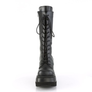 vegan plat�st�vler 11,5 cm SHAKER-72 gothic sn�rest�vler til kvinner svart