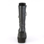 vegan plat�st�vler 11,5 cm SHAKER-72 gothic sn�rest�vler til kvinner svart
