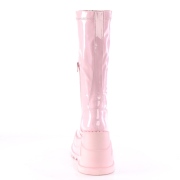 vegan rosa 12 cm STOMP-200 cyberpunk wedge platåstøvler med kilehæler