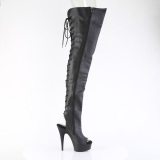 vegan sn�reboots 15 cm DELIGHT-4019 l�rh�ye st�vler �pen t� med sn�ring