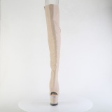vegan sn�reboots 18 cm SPECTATOR-3030 beige l�rh�ye st�vler �pen t� med sn�ring
