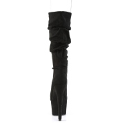 vegan suede 18 cm ADORE-1061 h�yh�lte st�vler - pole dance plat�st�vler i svart