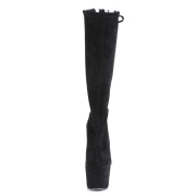 vegan suede 18 cm ADORE-2008 h�yh�lte st�vler - pole dance plat�st�vler i svart