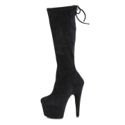 vegan suede 18 cm ADORE-2008 h�yh�lte st�vler - pole dance plat�st�vler i svart