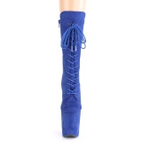 vegan suede 20 cm FLAMINGO-1050FS h�yh�lte st�vler - pole dance plat�st�vler i bl�