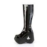 vegan svart 13 cm DYNAMITE-218 emo punk wedge plat�st�vler med kileh�ler