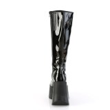 vegan svart 13 cm DYNAMITE-218 emo punk wedge plat�st�vler med kileh�ler