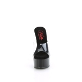 vinyl 15 cm GLEAM-601 svarte mules h�ye h�ler