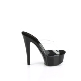vinyl 15 cm GLEAM-601 svarte mules h�ye h�ler