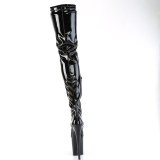 vinyl crotch 20 cm FLAMINGO-4000 svarte l�rh�ye plat�st�vler h�ye h�ler