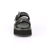 vinyl mules 5 cm DemoniaCult EMILY-100 gothic plat� mules flaggermusvinger